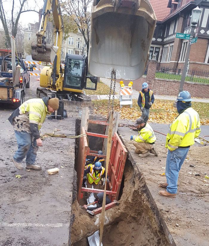 water pipe excavation